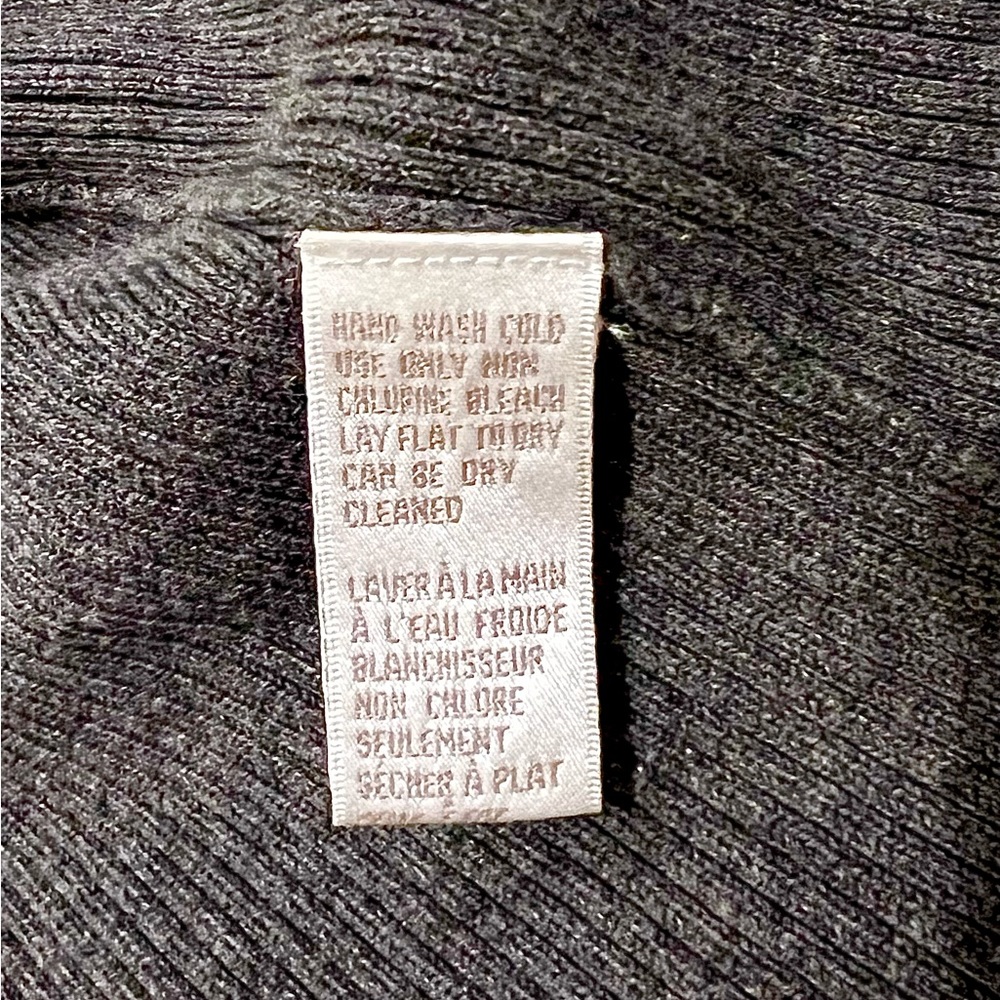 Jones New York Grey Cotton V-Neck Cardigan Sweater 2X - Picture 4 of 4